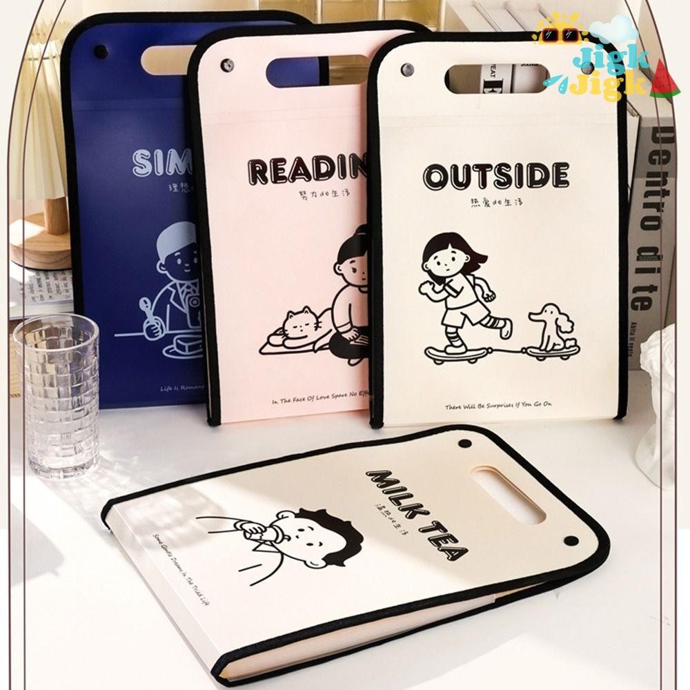 Thư mục tập tin JIGK A4, PP với thư mục lưu trữ giấy kiểm tra họa tiết chữ cái tiếng Anh, 13 túi Túi đựng tài liệu chống nước