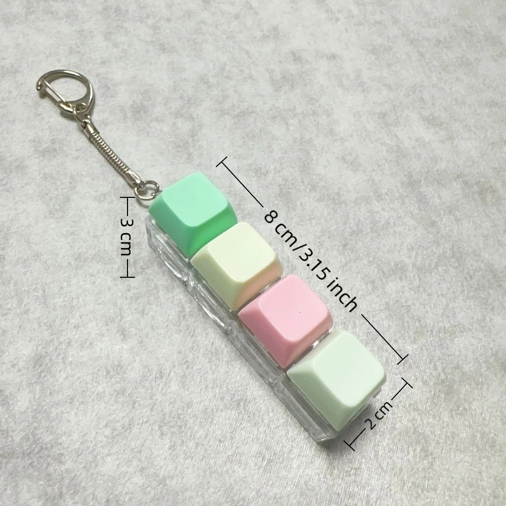 Bàn phím ngón tay WOODNEST, Keycap 2 / 3 / 6 / 9 Phím Fidget Móc khóa, Nút chìa khóa Tiện ích giảm căng thẳng Đồ chơi Pinch dành cho người lớn