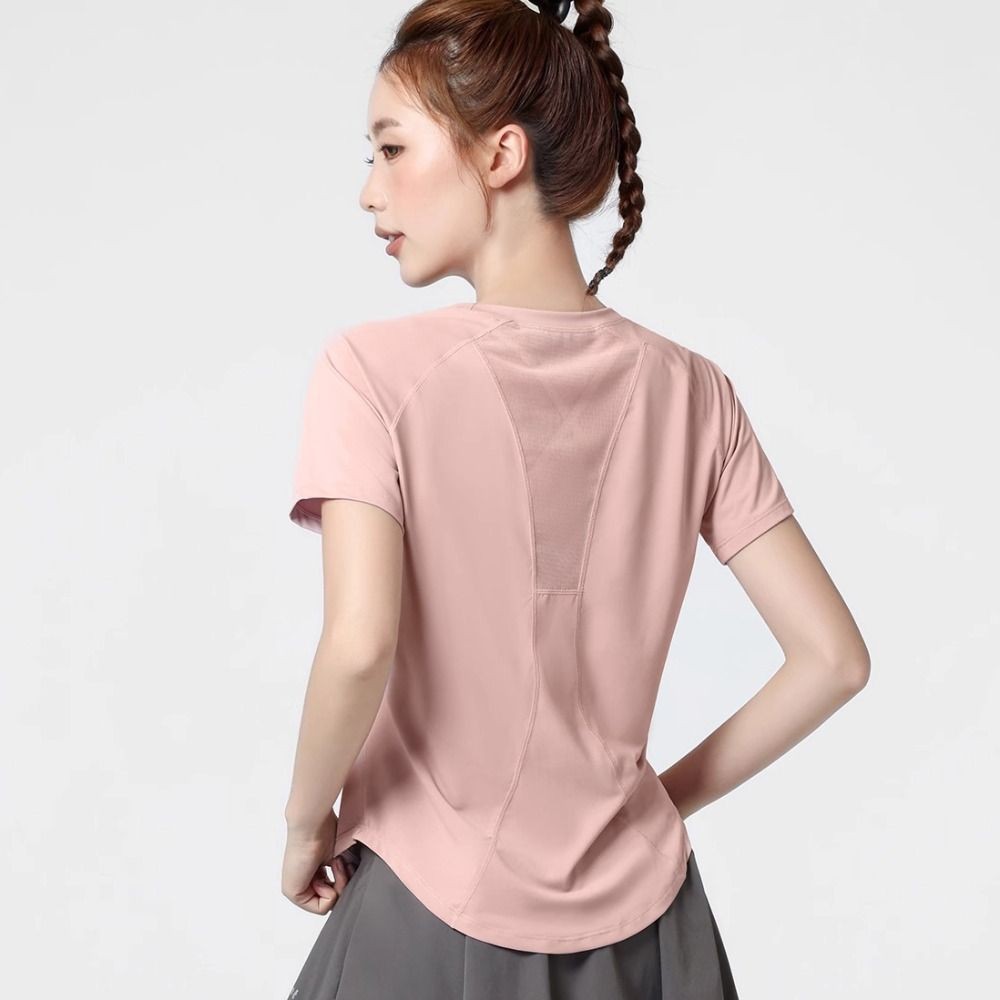 Giày chạy bộ chuyên nghiệp & Áo tập thể dục thoáng khí ngắn tay - Chất liệu khô nhanh thoải mái cho quần áo tập yoga nhẹ nhàng