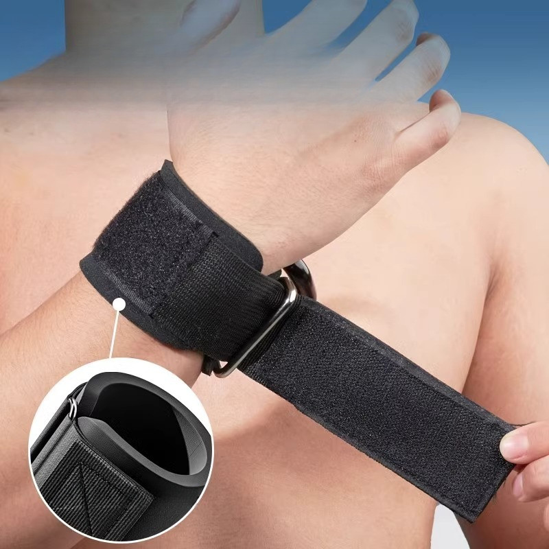 Quấn cổ tay tập gym có móc thép - Hỗ trợ nâng tạ/xà đơn, đệm lót chống trượt, thoáng khí unisex