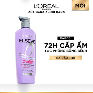 Bộ đôi dầu gội nhẹ bồng tóc 72H HA Moist da đầu khô hoặc Pure da đầu dầu L'Oreal Paris 620mlx2