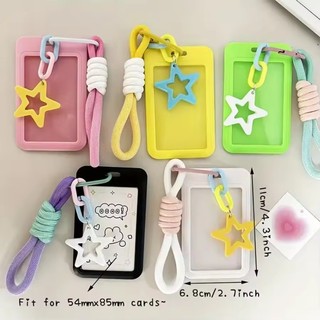 ABS Trượt Kpop Ảnh Đựng Thẻ Chống Mất Móc Khóa 3 Inch Ins Thần Tượng Bảo Vệ Túi Xe Buýt Thẻ Tay Cung Cấp