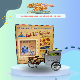 Mô hình gỗ tự lắp ráp DIY- Thế Giới Tí Hon- Hàng Rong- XE GỎI KHÔ BÒ - HR15 (Sản phẩm chưa kèm keo)