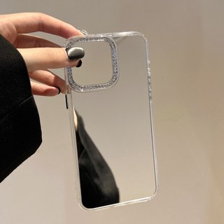 Ốp Điện Thoại Kim Cương Sáng Bóng Thời Trang Cho iPhone 16 15 14 13 Pro Max 16 15 14 Plus 16E Gương Acrylic Cứng Chống Sốc Vỏ