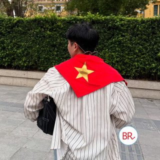 [2/9] Khăn Quàng Đỏ Sao Vàng Nhũ 2 Lớp, Khăn Cờ Tổ Quốc, Khăn Yêu Nước Tự Hào Việt Nam, Quà Tặng Lưu Niệm Yêu Nước