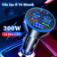 Sạc Đa Năng Cho Xe Hơi,Sạc siêu nhanh 300W,Có Đèn LED,6 Cổng USB Type-C,Cho Iphone Android Điện Thoại