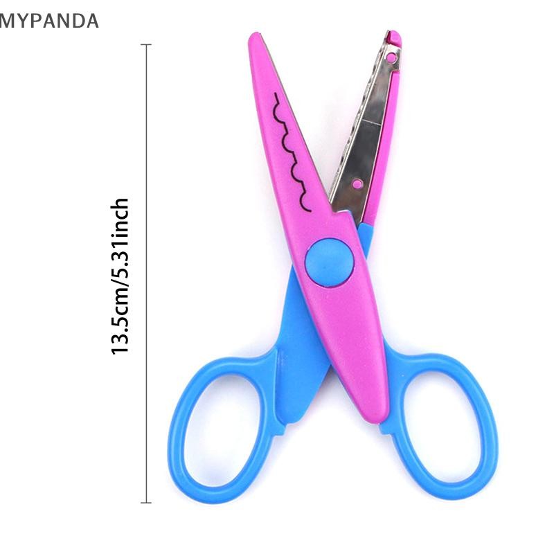 MYPANDA 6 Cái / bộ Kéo Họa Tiết Sóng Cắt Giấy DIY Dụng Cụ Thủ Công Giấy Thủ Công Thẻ Ảnh Kéo Trẻ Em Quà Tặng Đồ Dùng Văn Phòng.