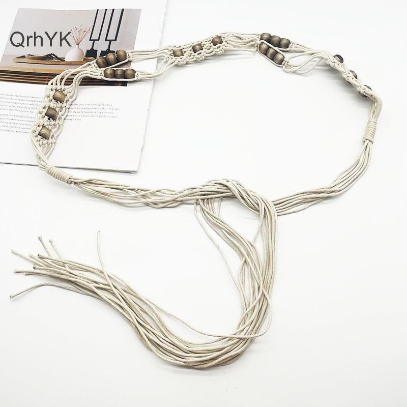 Thắt lưng bohemian dây thừng dân tộc retro, phong cách Hàn Quốc - phụ kiện thời trang