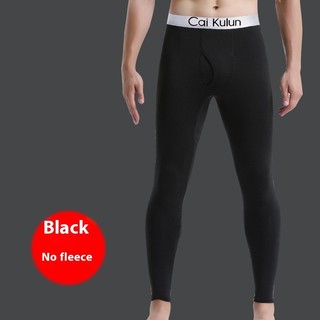 Quần legging nam chất liệu nhiệt dày và nhung, thiết kế ôm vừa phải, màu sắc đơn giản