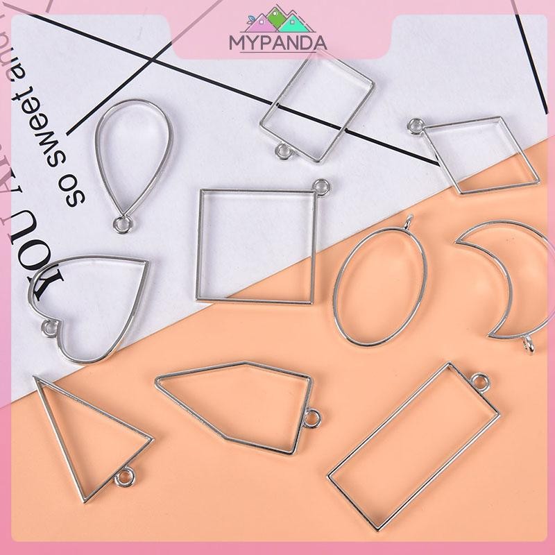 MYPANDA 10 cái/lốccharm mặt dây rỗng hợp kim, khuôn thủ công cho DIY và handmade