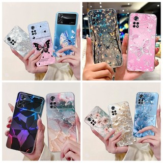 Dành Cho Xiaomi Poco X4 Pro 5G Vỏ Silicon Trong Suốt TPU Thời Trang Hoa Đá Cẩm Thạch Mềm Mại Ốp điện thoại Cho Xiomi Poco X4 Pro