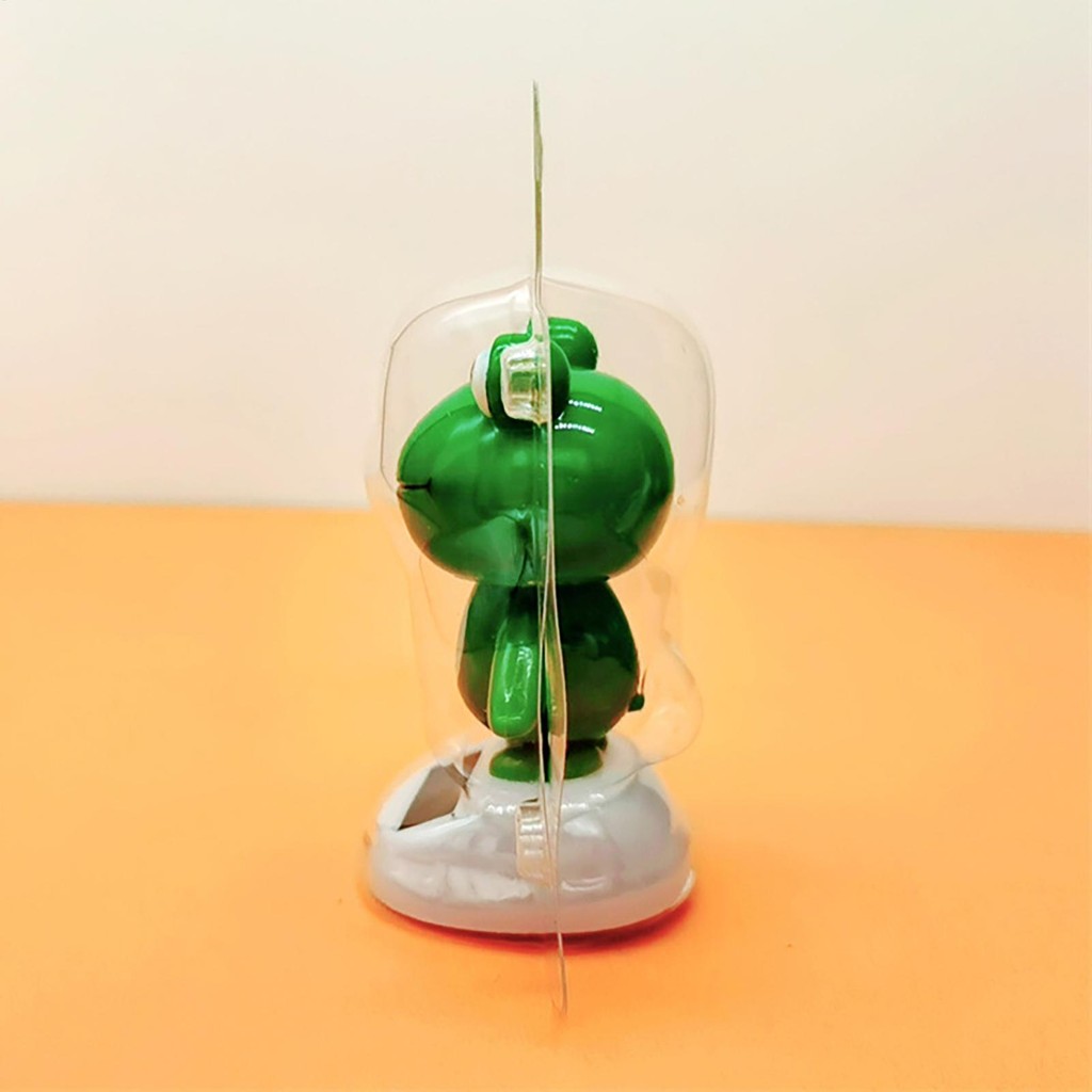 Bobble Head Ếch Chạy Bằng Năng Lượng Mặt Trời Trang Trí Xe Hơi Dễ Thương Lắc Đầu Trang Trí Hoạt Hình Bảng Điều Khiển Trang Trí Cửa Sổ pomervn