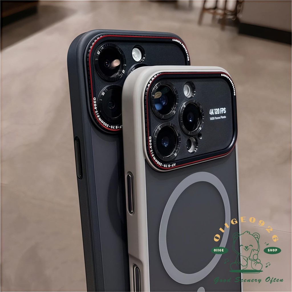 Lycra Cửa sổ lớn từ tính Vỏ điện thoại iphone16 Pro Max 15 14 vỏ cho vỏ iPhone Vỏ mềm silicon TPU Acrylic chống sốc