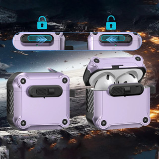 Vỏ khóa bảo mật tự động cho AirPods Pro 2 4 4 ANC Vỏ tai nghe chống sốc Coque cho AirPods 4 3 2 1 Pro2 2023 Funda