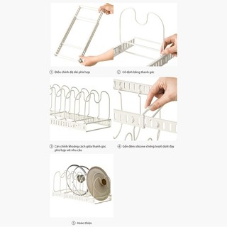 [XẢ] Giá Úp Nồi Chảo Kệ Úp Vung Có Thể Chỉnh Độ Dài️🐤 Siêu Thị Hoa