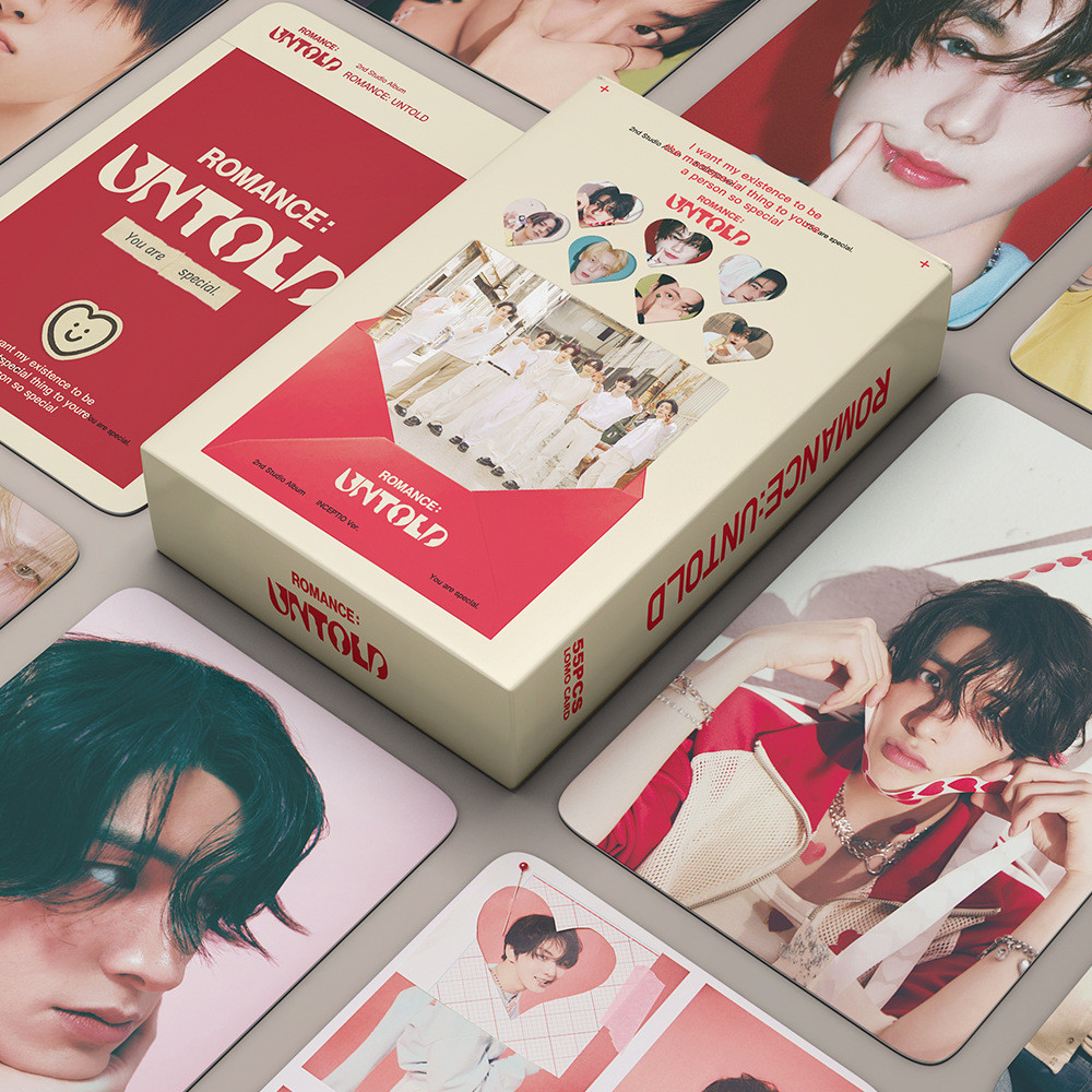 55 chiếc EN Lomo Cards ROMANCE UNTOLD MEMORABILIA GGU GÓI Thẻ ảnh máu cam HEESEUNG JAKE JAY JUNGWON NI-KI SUNGHOO Solo Bưu thiếp YM