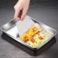 Khay đựng nông, Đĩa tráng miệng bánh inox 304 màu bạc, Khay đựng cà phê bằng kim loại hình chữ nhật chất lượng cao