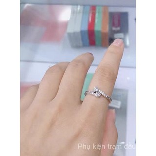 Spot goodladies Nhẫn kim cương bạc S925 thời trang mới