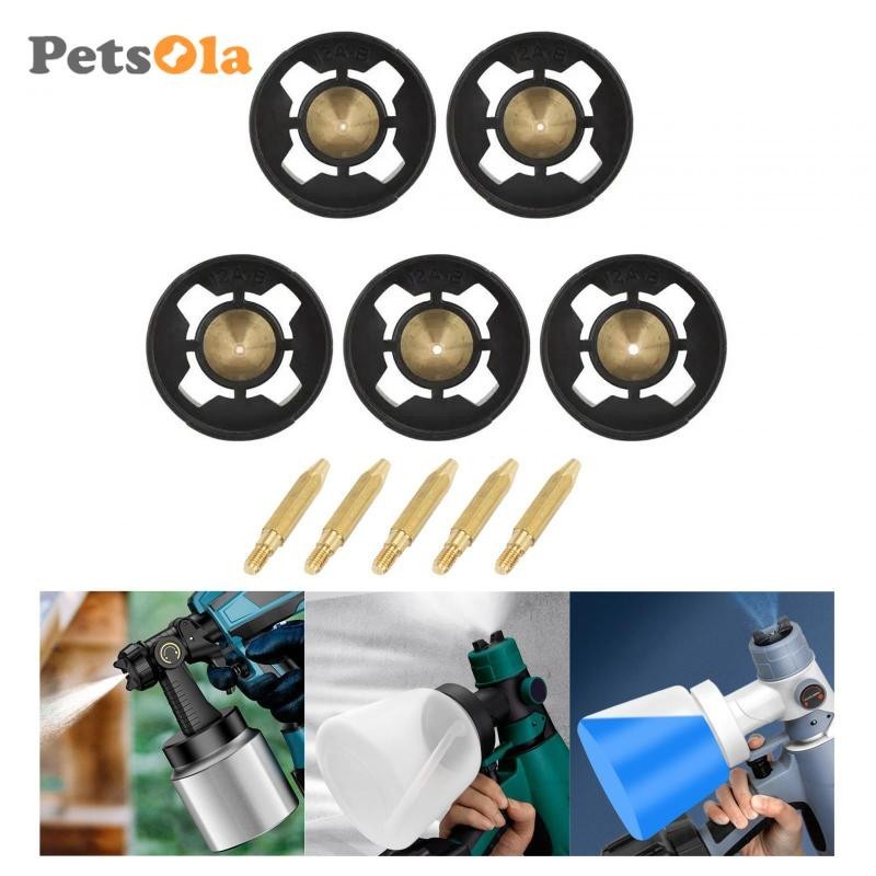 Gói 5 Bộ Phận Thay Thế Vòi Phun Sơn 1.0 Mm 1.5 Mm 1.8 Mm 2.0 Mm 2.5