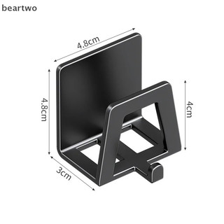 < Beartwo > Giá đỡ bọt biển bằng thép Carbon Bồn rửa tự dính Thoát nước Sấy bọt biển Kệ lưu trữ nhà bếp Móc treo tường Giá đỡ tổ chức Đẹp