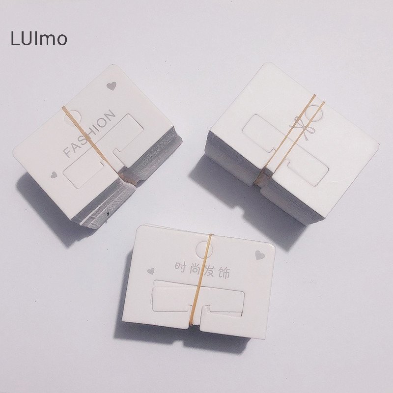 Luimo 50 chiếc kẹp tóc đơn giản, bao bì thẻ giấy, phụ kiện thời trang, thẻ giữ kẹp tóc