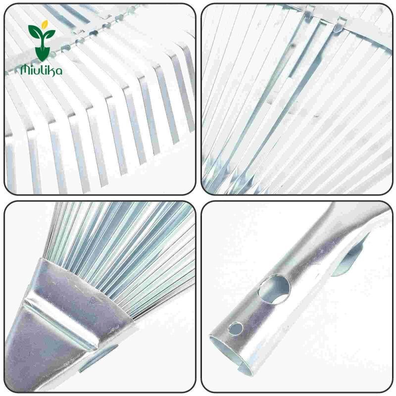Miulika Garden Leaf Rake Lawn Rake để sưu tầm lá và giường hoa bụi cỏ