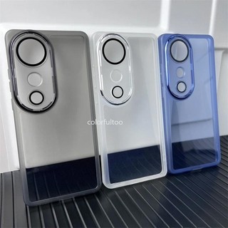 Vivo V40 2024 Vỏ Mạ Cho Vivo V40 Pro V40Pro V 40 VivoV40 5G Ốp Lưng Điện Thoại Acrylic Trong Suốt Ốp Lưng Mềm Chống Rơi Ống Kính Silicon Đơn Giản Bảo Vệ Toàn Diện Mặt Sau Co