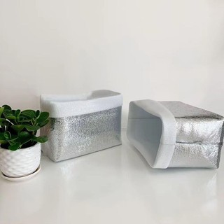 YSANH 50 Cái / gói Túi Giấy Nhôm, Túi Cách Nhiệt Giao Hàng Ấm Áp Băng Lạnh, Có Đóng Cửa Bảo Quản Đồ Uống Túi Làm Mát Nhiệt Thực Phẩm