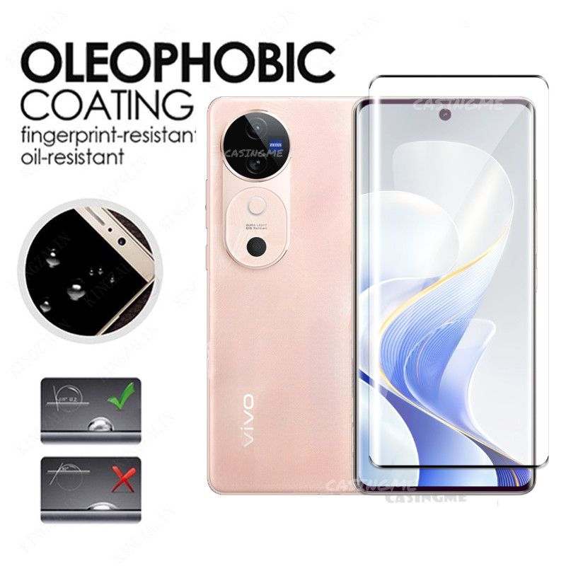Vivo V60 V40Pro 5G 2024 Full Cover Phim Kính Cường Lực Cong Cho VivoV40 Vivo V40 5G V50 V 40 Pro V40Pro V40E 5G 2024 Mặt Trước Mặt Sau Ống Kính Bảo Vệ Màn Hình
