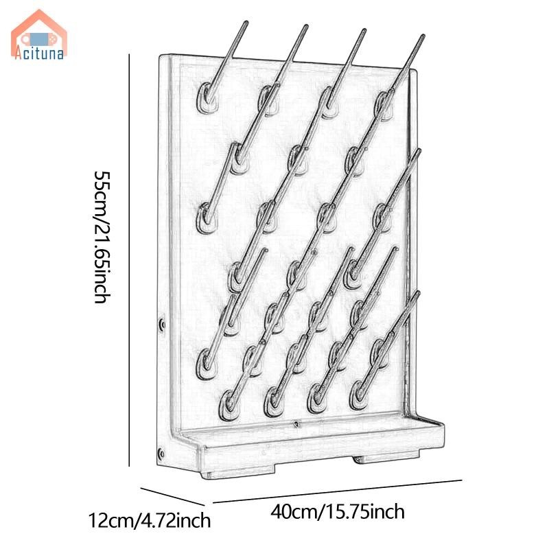 27 Chốt Phòng Thí Nghiệm Thủy Tinh Giá Phơi Chai Phụ Kiện Chắc Chắn 4.7x15.7x21.6inch
