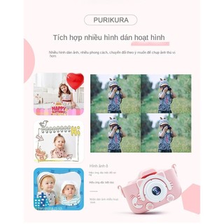 Máy Ảnh Kỹ Thuật Số Mini Mèo Camera-007 Cute Có Thể Sạc Lại Chống Sốc Cao Cấp Cho Bé