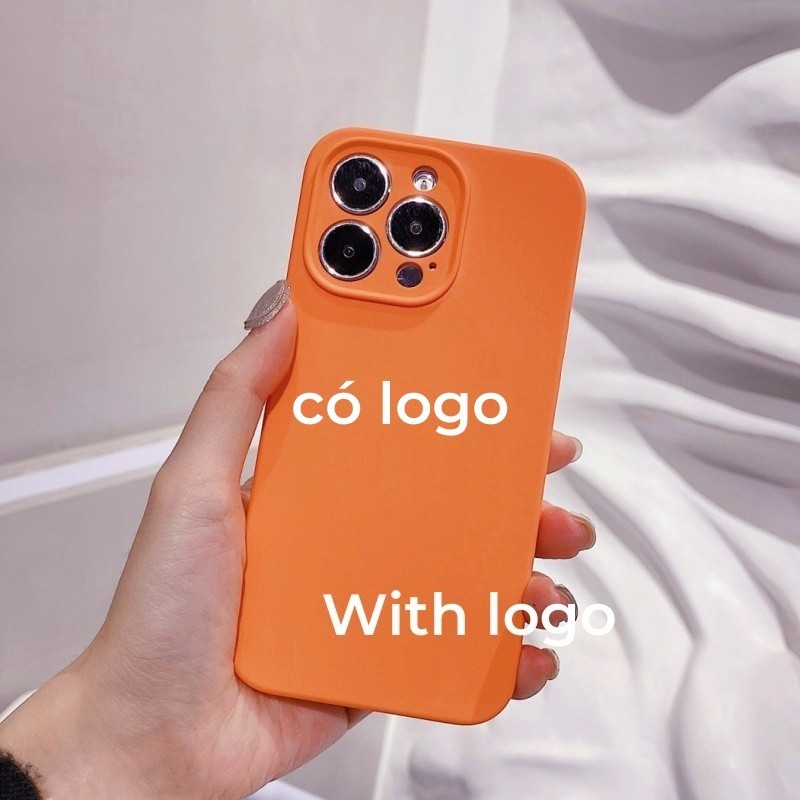 Ốp Silicon Màu Cam Sâu Cho iPhone 17 / 16 / 15 / 14 / 13 / 12 / 11 / Pro max / Plus Chống Rơi Bảo Vệ