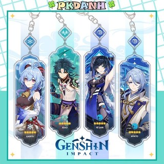Móc khóa anime genshin impact 2 mặt nhựa mica móc chìa khoá mô hình nhân vật game PKDANH