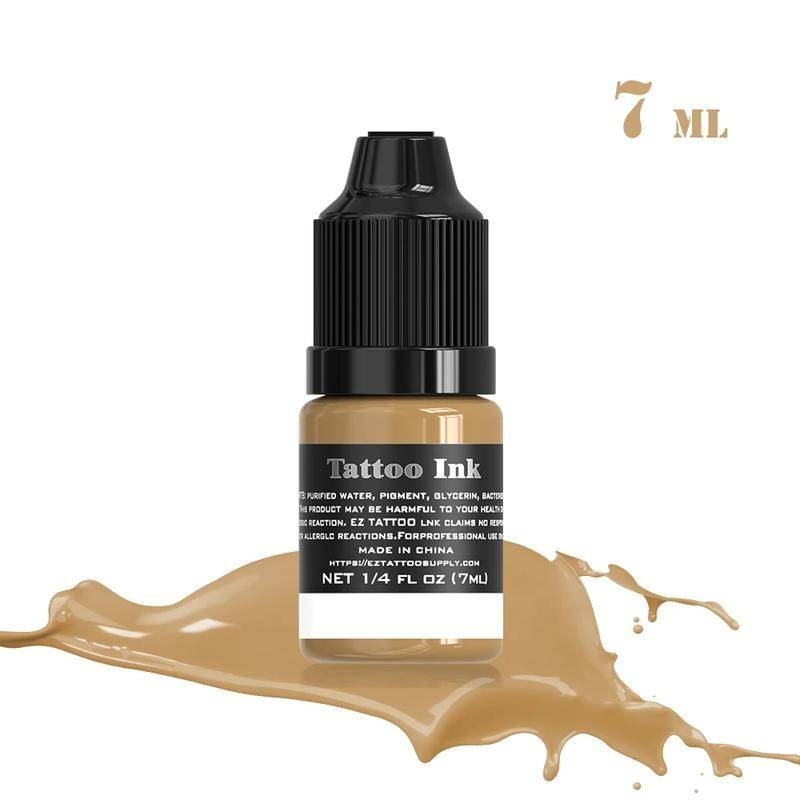 Ez Tattoo INK 25 Màu 7ml / Chai Mực Xăm Sắc Tố Bộ Trang Điểm 3D Làm Đẹp Da Cơ Thể Nghệ Thuật