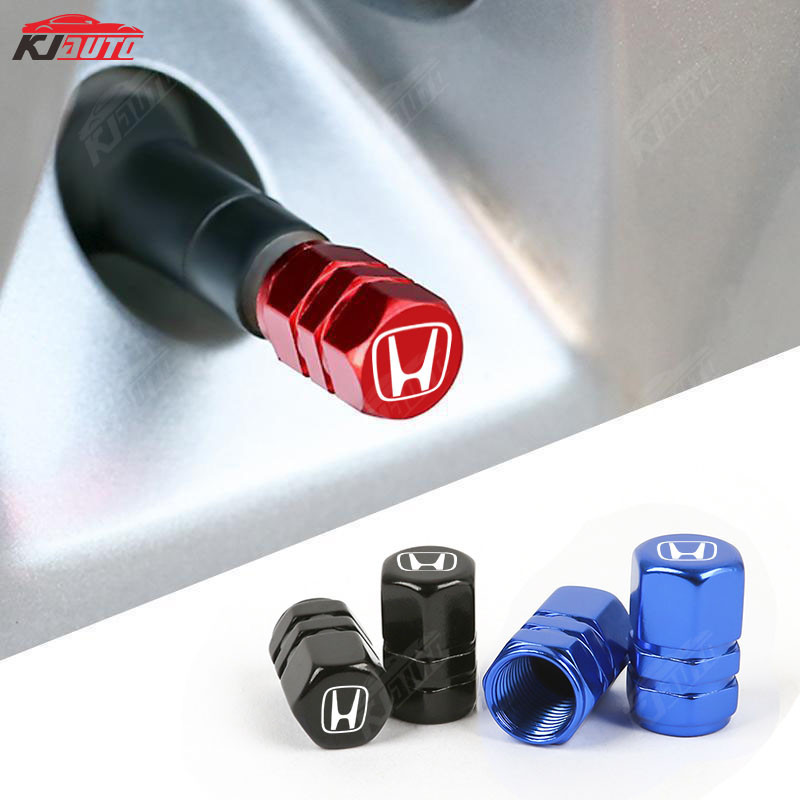 Honda Kim Loại Lốp Van Nắp Ô Tô Xe Máy Xe Đạp Trang Trí Phụ Kiện Cho Civic Jazz Fit Accord Vezel Brio Cr-V City Hr-V Wrv Spirior Shuttle