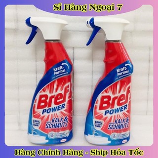 Chai xịt vệ sinh tẩy cặn canxi inox, vòi sen, vách kính Bref Power 750ml của Đức