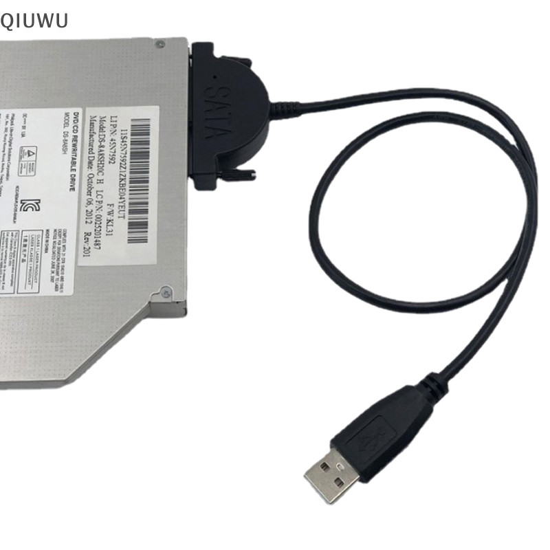 QIUWU Hot 1 Cái USB 2.0 Sang Sata II 7 + 6 13Pin Adapter Cho Notebook CD / DVD ROM Slimline Drive Chuyển Đổi Ốc Vít Cáp Phong Cách Ổn Định.