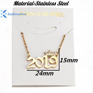 Kudosation Cá Tính Vương Miện Năm Sinh Vòng Cổ Ngày Đặc Biệt Năm Số Vòng Cổ Cho Nữ Năm 1980 Đến 2019 Sinh Cổ Trang Sức Thời Trang