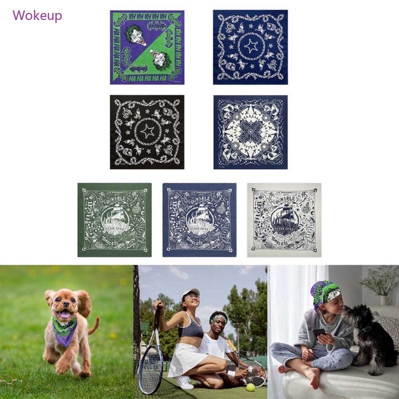 Woke 21inch Tây In Bandanas Cho Dạo Phố Người Lớn Unisex Hiphop Headwrap