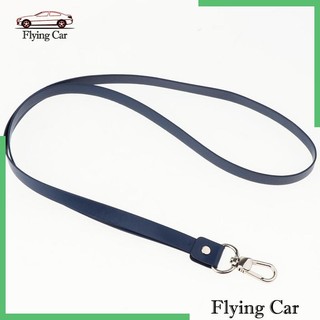 Dây Đeo Cổ Bằng Da PU Màu Đen Kèm Kẹp Kim Loại Cho Thẻ ID [Lzdjfmy2]