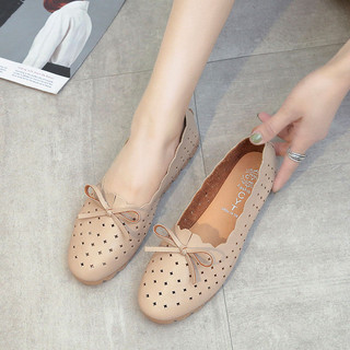 Giày nữ đế mềm slip on lười trắng, phù hợp mẹ, sinh viên, y tá