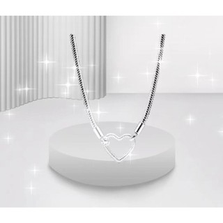 Spot goods [2024 New style] heart-shaped clasp snake bone chain necklace necklace 925 silver