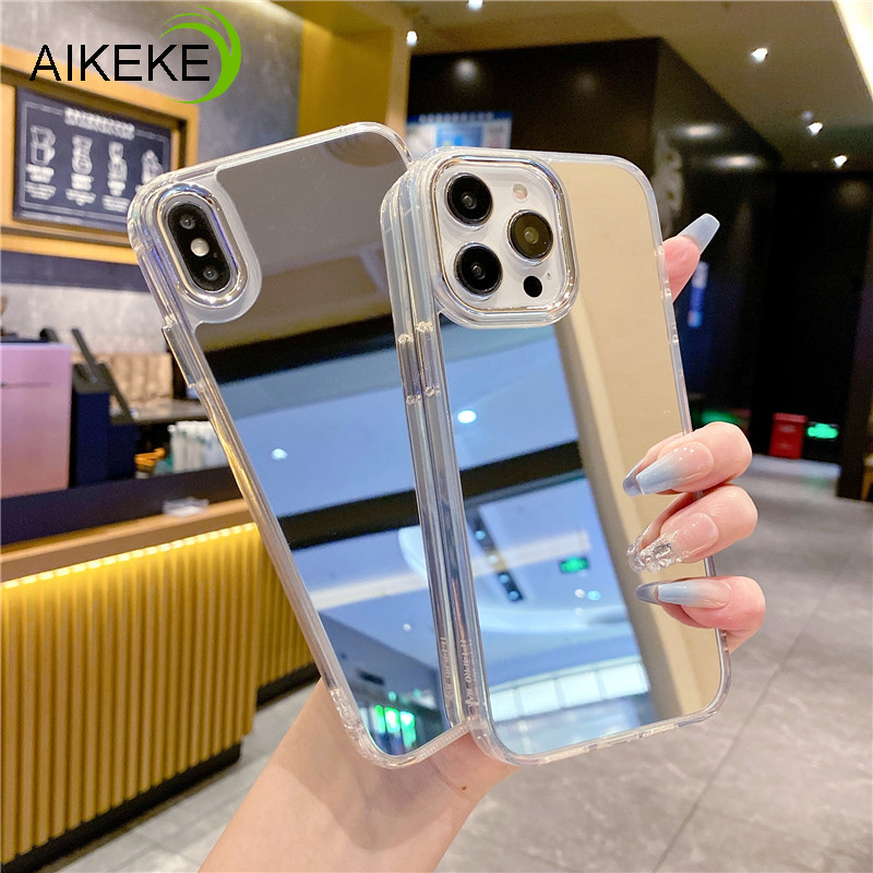 Dành Cho Samsung Galaxy A15 A05S M32 M15 M13 A30 A20S A14 A13 A12 A11 A04 A03S A02S M22 M12 M11 F22 F15 Ốp Điện Thoại Gương Thời Trang TPU Mềm Mạ Điện Kim Loại Cam Cặp Đôi Ốp Lưng