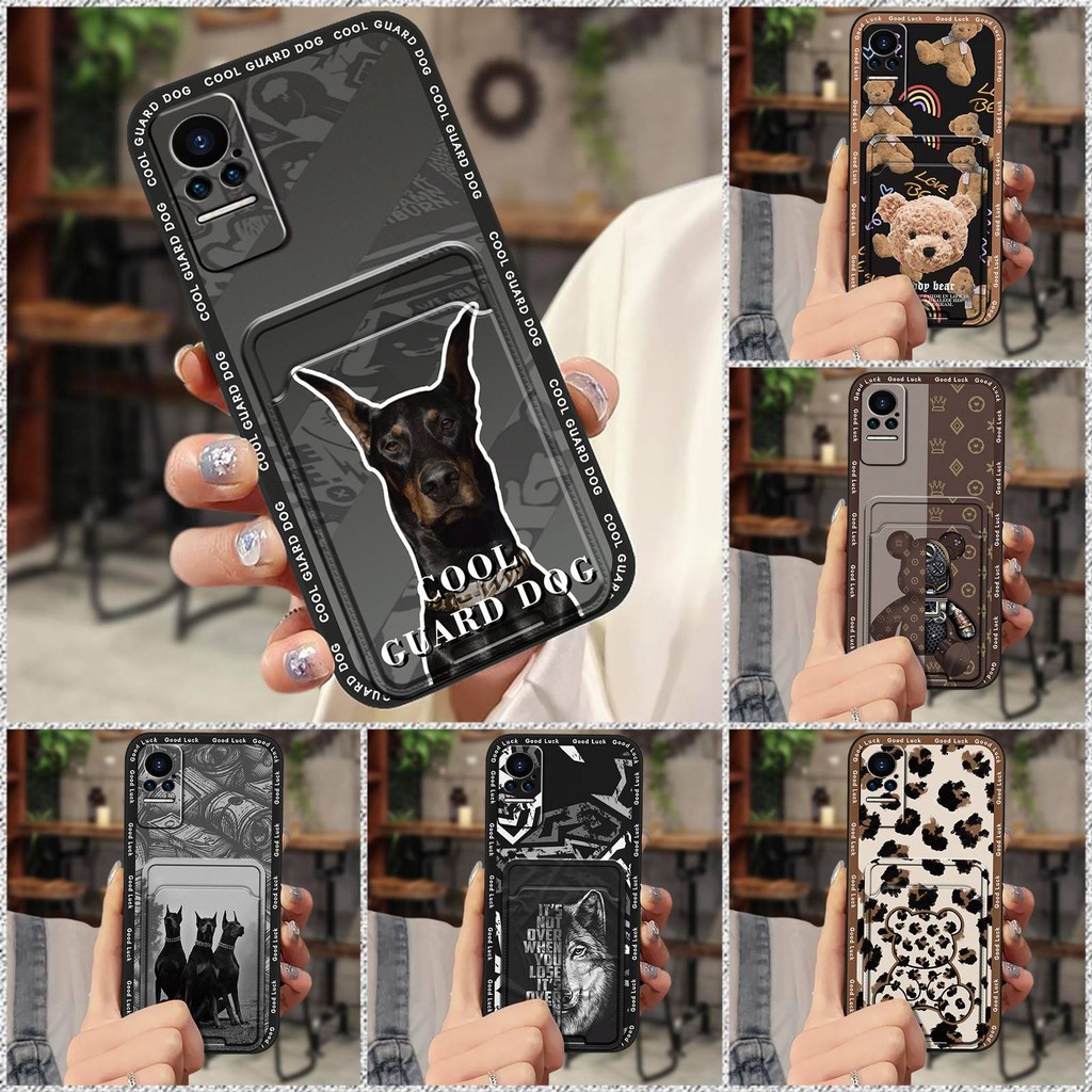 Card slot Back Cover Phone Case For Xiaomi Civi 5G/Civi 1S Card bag Dirt-resistant Fashion Design Durable Shockproof