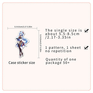 Bộ 50 Anime Trò Chơi Genshin Tác Động Miếng Dán Decal Hành Lý Laptop Xe Máy Graffiti Chống Thấm Nước PVC Miếng Dán Đồ Chơi Trẻ Em Miếng Dán