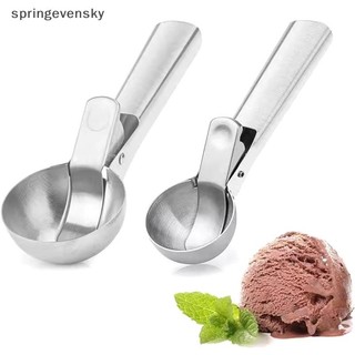 Springevensky Muỗng Inox Kép Đa Năng Dùng Trái Cây Dưa Hấu, Dụng Cụ Ăn Kem Gia Đình