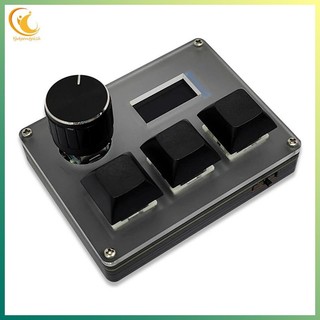 [Ygdgentgklh.vn] Bàn phím chơi game OSU 3 phím có dây, công tắc xanh, màn hình núm, RGB, phím Copy/Paste
