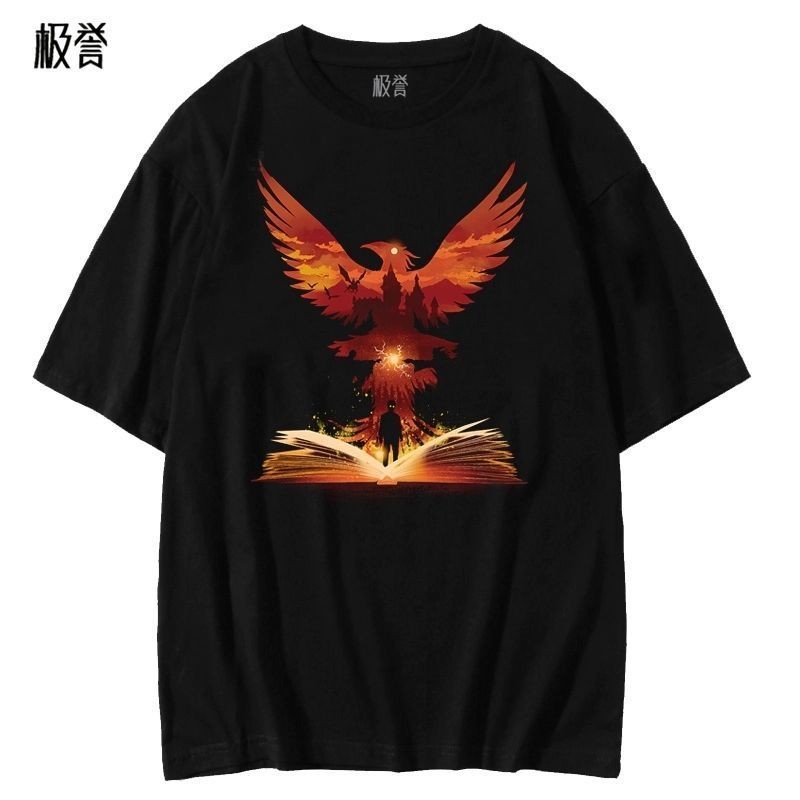 [Giao hàng trong ngày] Áo thun cỡ lớn Harry Potter mùa hè nam nữ dáng rộng cổ tròn in hình nặng nam phù hợp mặc cặp đôi