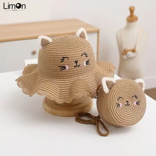 Mũ Cói Che Nắng Viền Gợn Sóng Phong Cách Hàn Quốc Ngọt Ngào Thời Trang Mùa Hè Mới Cho Bé Gái