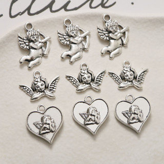 Hợp Kim Bạc Cổ Có Treo Thiên Thần Nhỏ Cupid Tình Yêu Tự Làm Bông Tai Nữ Mũ Vỏ Điện Thoại Chất Liệu Bán Buôn